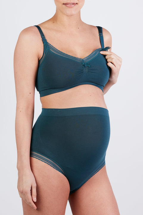 Brassière de Grossesse & Allaitement Milk Verte – Confort évolutif et douceur maternité