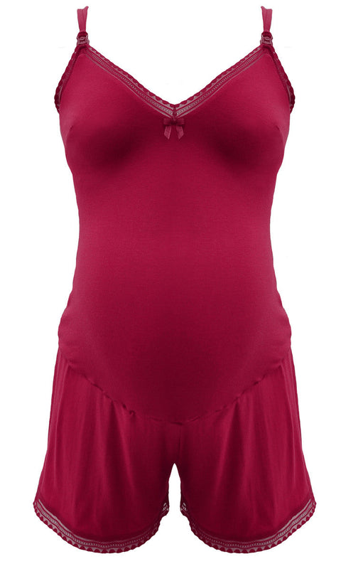 Combishort de Grossesse Milk Burgundy – Cache Coeur