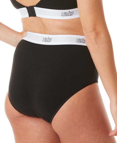 Culotte menstruelle post-partum Bodyguard – Noir – Cache Cœur