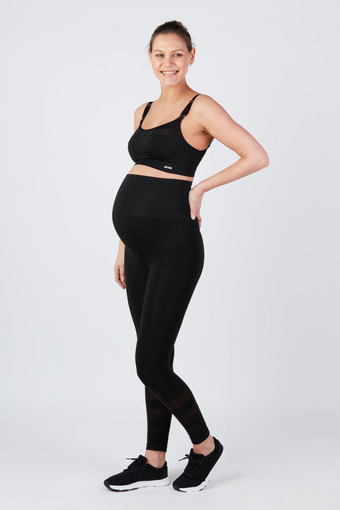Legging de Sport de Grossesse Woma – Noir – Cache Cœur