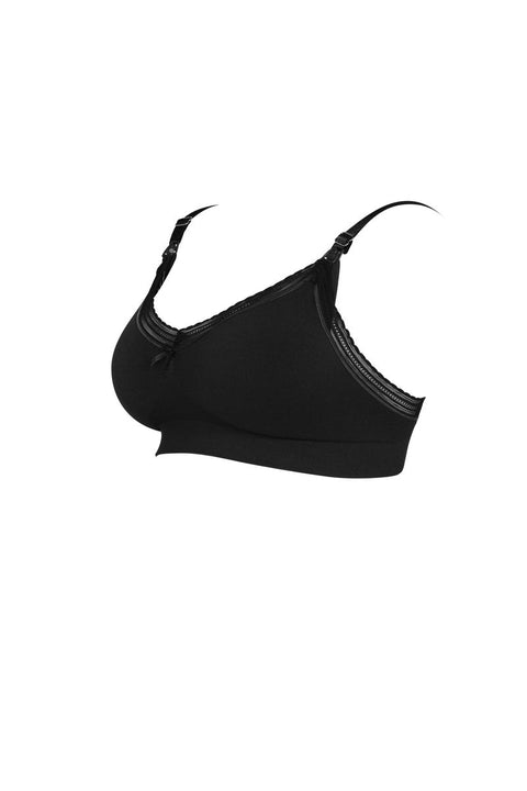 Brassière de Grossesse & Allaitement Milk Noire – Confort évolutif et douceur maternité
