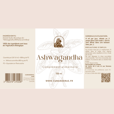 Complément alimentaire Ashwagandha Vitalité & stress 100ml