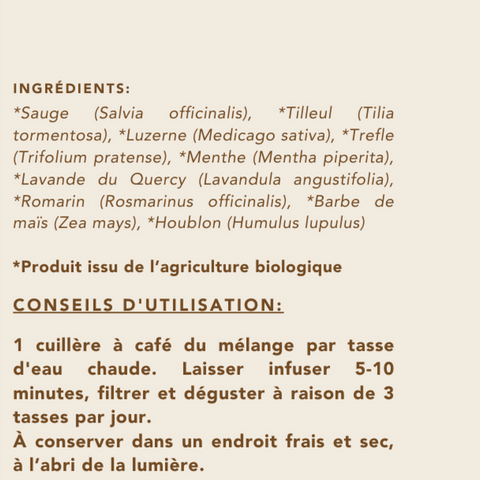 Infusion Bio Femme sage - Pour les femmes ménopausées de 50 g