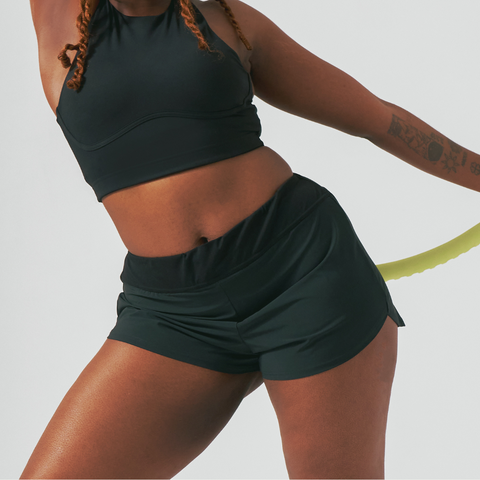 Short menstruel Sport Flux Moyen Noir (Smoon)