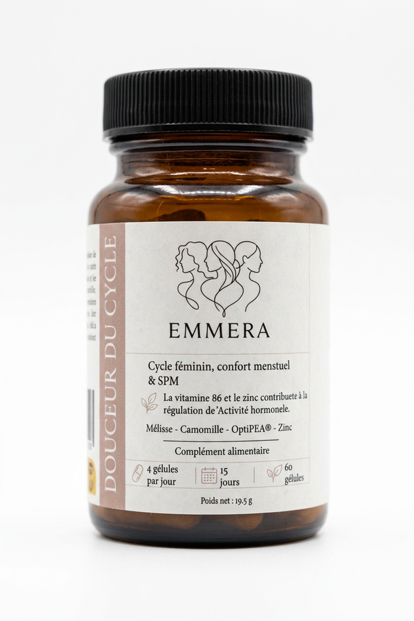 DOUCEUR DU CYCLE — Emmera Complément équilibre du cycle – règles douloureuses & SPM
