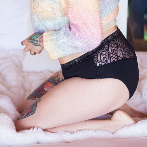 Culotte menstruelle Abada noire – Flux moyen