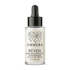 Réveil peeling EMMERA  exfoliant enzymatique  éclat du teint  gommage doux visage naturel