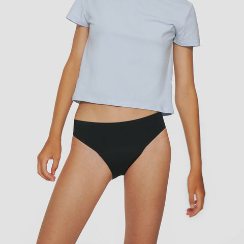 Culotte menstruelle Phebe Ado Flux Abondant Noire