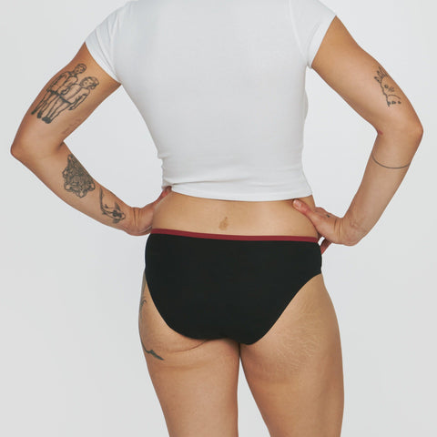Culotte menstruelle coton Aquila Flux Abondant Noire - Smoon