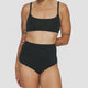 Culotte menstruelle taille haute Calliope Flux moyen Noire - Smoon