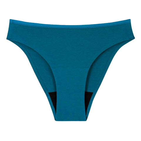 Culotte menstruelle coton Ara Flux Moyen Vert/Noire