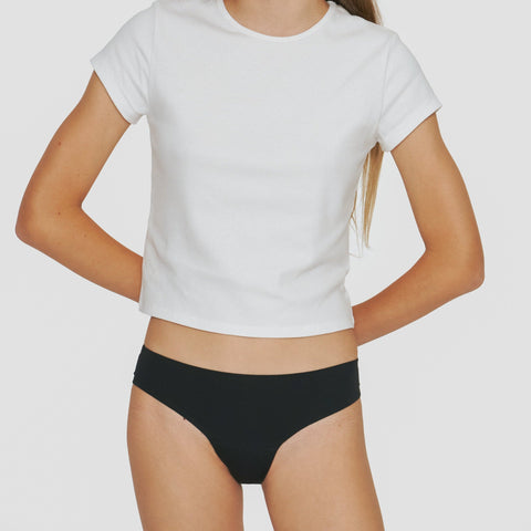 Culotte menstruelle Hebe Ado Flux moyen Noire - Smoon