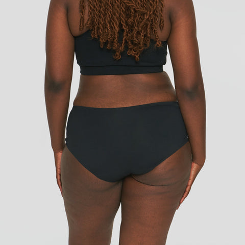 Shorty menstruel Amphitrite Flux Moyen Noir