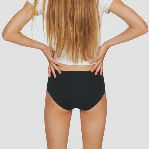 Shorty menstruel Hestia Ado Flux Moyen Noir
