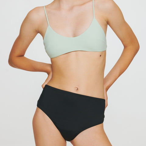 Bas de Maillot de bain menstruel Ado Océanides Flux Moyen Noir