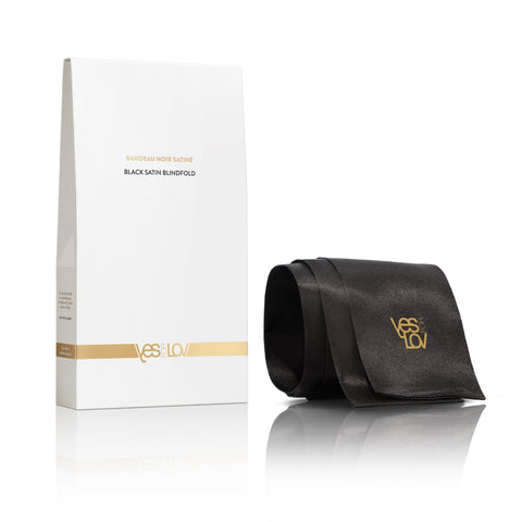 Coffret bandeau en satin noir – Élégance, sensualité et douceur pour tes instants de complicité