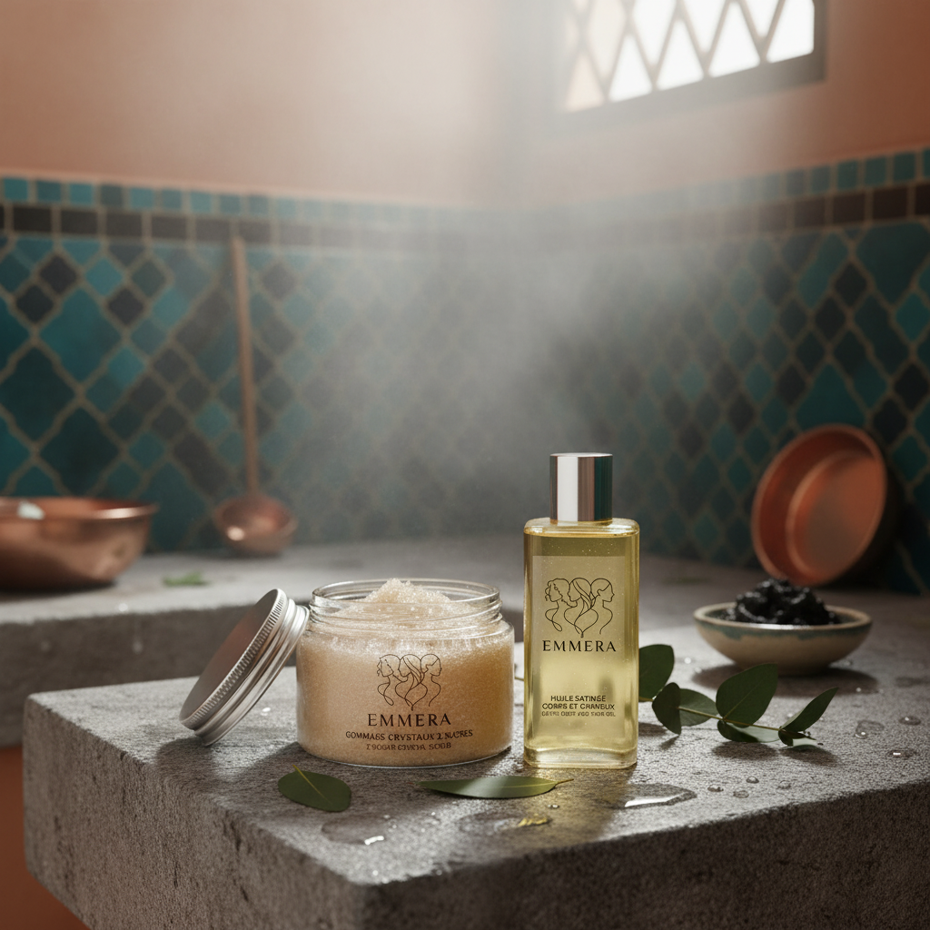 SUCRE LUMIÈRE EMMERA Gommage corps exfoliant sucres naturels peau douce & lumineuse