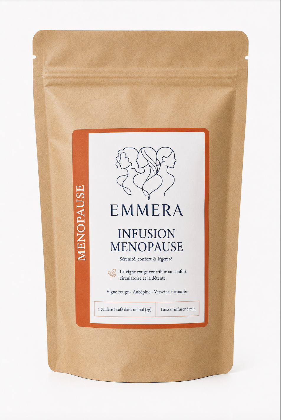 MENOPAUSE³ — Infusion Emmera Infusion naturelle ménopause, bouffées de chaleur & équilibre féminin