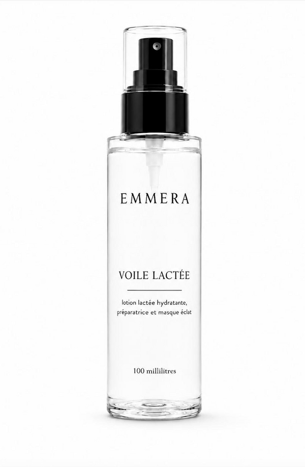 VOILE LACTÉE EMMERA Lotion lactée hydratante préparatrice et masque éclat