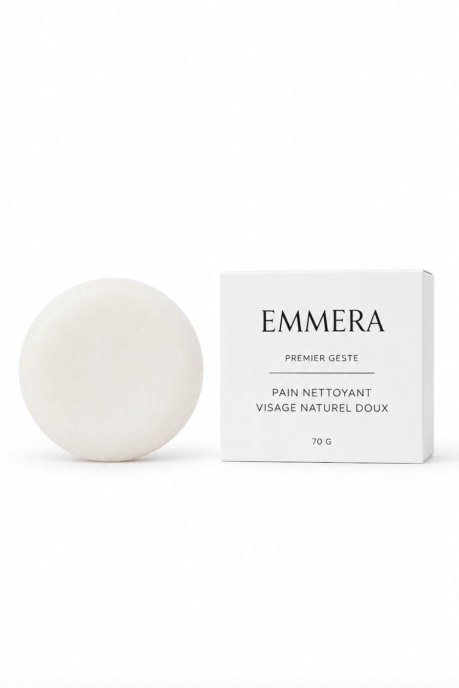 PREMIER GESTE — EMMERA Pain nettoyant visage naturel — Soin quotidien doux