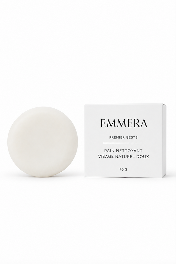 PREMIER GESTE — EMMERA Pain nettoyant visage naturel — Soin quotidien doux