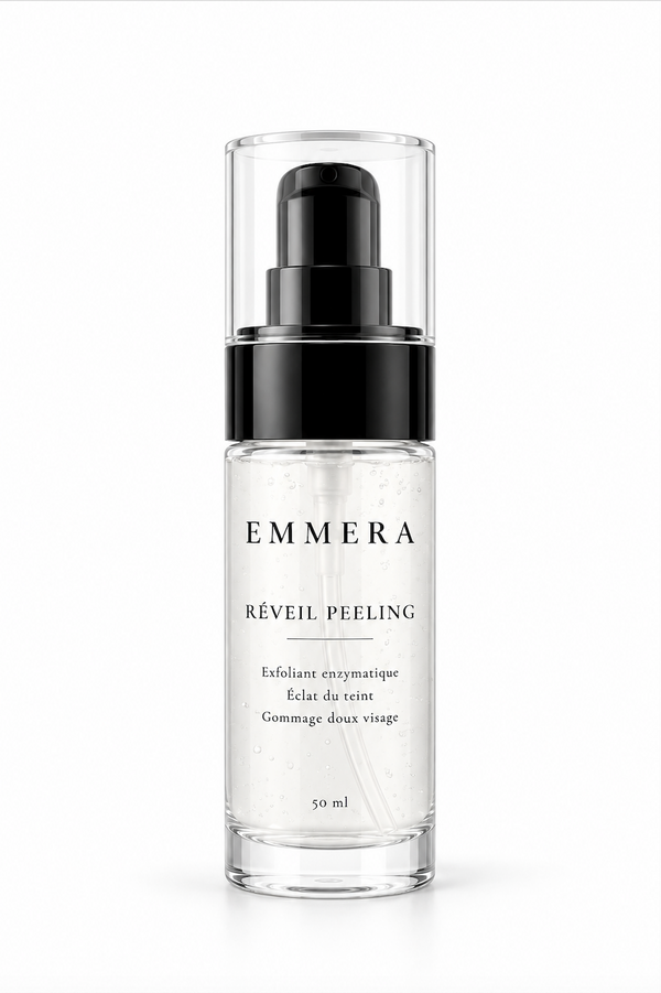 Réveil peeling EMMERA exfoliant enzymatique  éclat du teint  gommage doux visage naturel